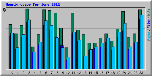 Hourly usage for June 2012