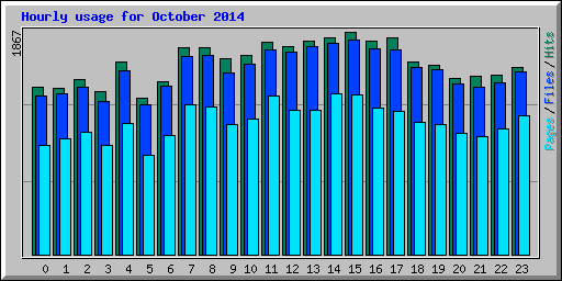 Hourly usage for October 2014
