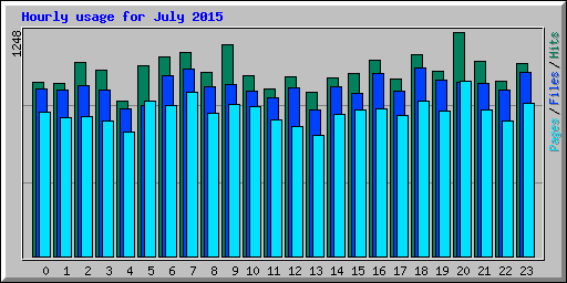 Hourly usage for July 2015