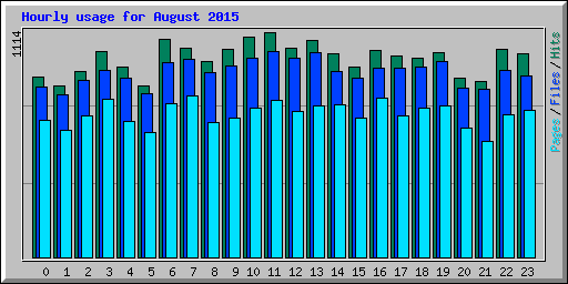 Hourly usage for August 2015