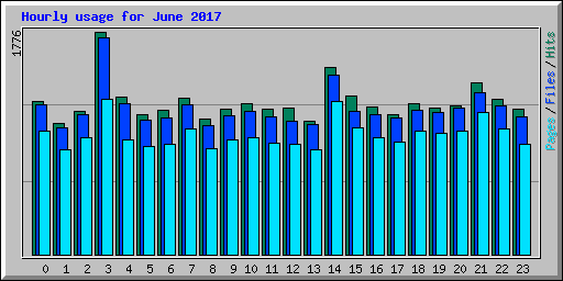 Hourly usage for June 2017